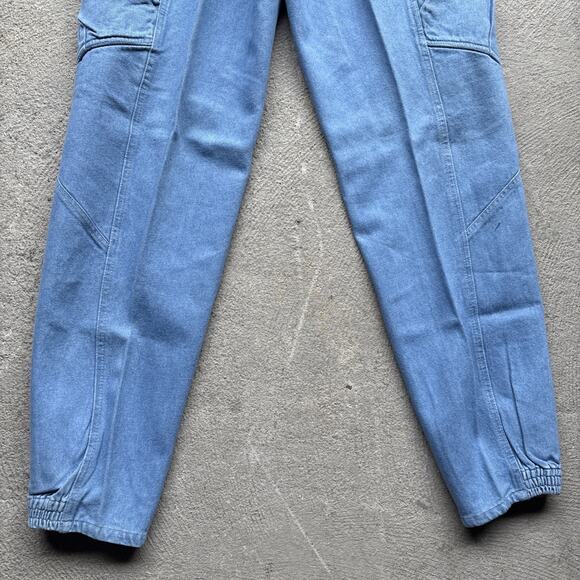 Deadstock 80s Dockers Jeans Mens 30x32 Pleated Denim Levis Cargo Tapered Vintage - Picture 11 of 15